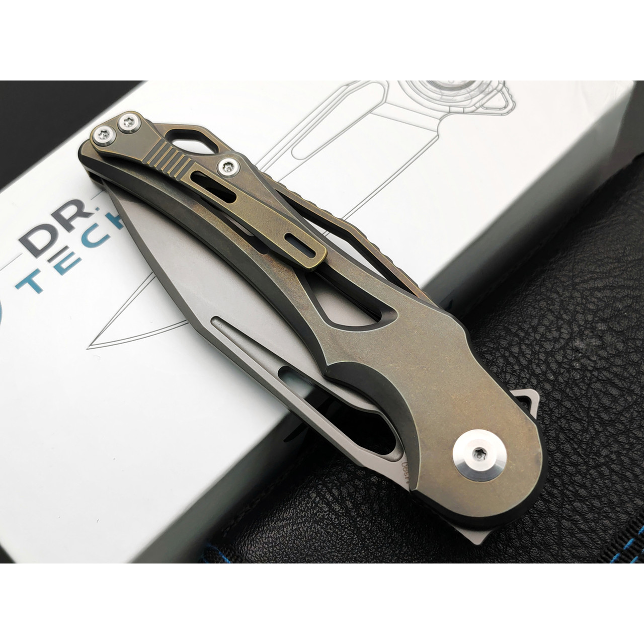 Dr.Tech складной нож Drifter D3665BR сталь M390, рукоять Titanium TC4 bronze