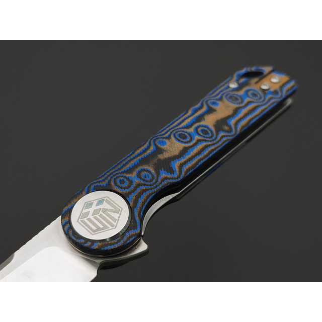 WIN+ by Dr.Tech складной нож Argus W3897MBL сталь D2, рукоять Micarta pattern blue
