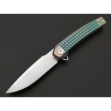 Dr.Tech складной нож Corvet Pro D9613BG сталь M390, рукоять Titanium TC4 bronze green