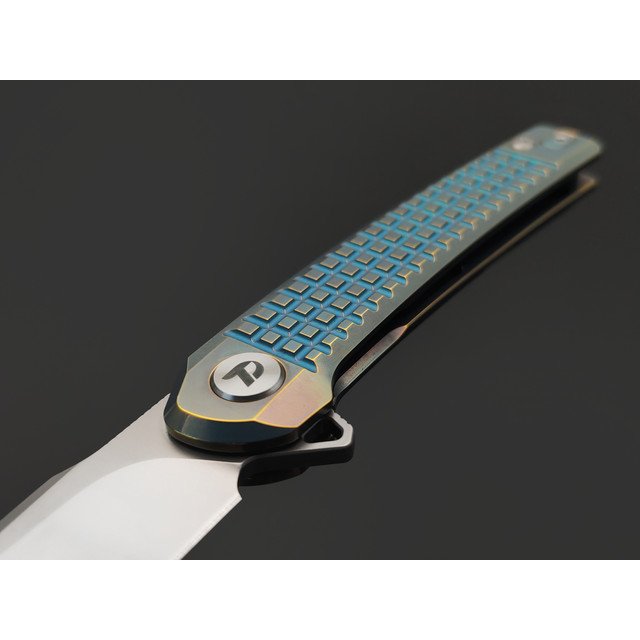 Dr.Tech складной нож Corvet Pro D9613BG сталь M390, рукоять Titanium TC4 bronze green