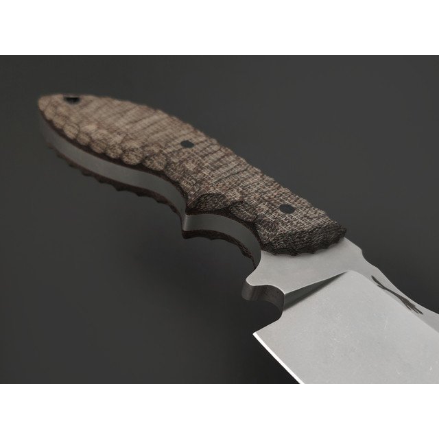 Волчий Век нож Кондрат 222 V14 Mod. сталь 1.4116 WA стоунвош, рукоять Micarta, пины карбон