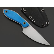 Волчий Век нож МасичЬка сталь 95Х18 WA стоунвош, рукоять G10 blue с насечкой