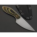 Волчий Век нож МасичЬка сталь 95Х18 WA стоунвош, рукоять G10 black-green-yellow с насечкой
