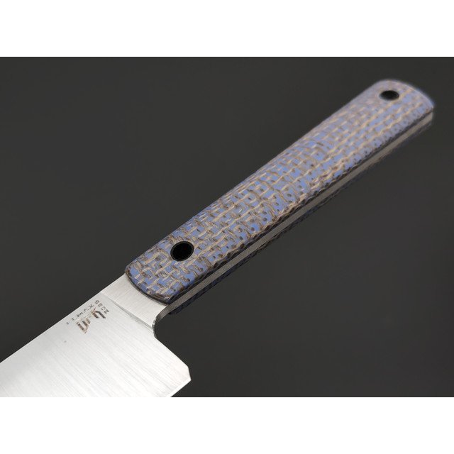 BRK нож Kiritsuke 19.5 см сталь ELMAX satin, рукоять Micarta lavender, пины карбон