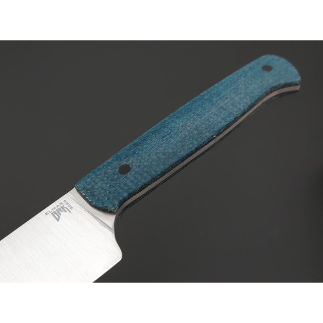 BRK нож Су-Шеф 15 см сталь ELMAX satin, рукоять Micarta navy, пины карбон