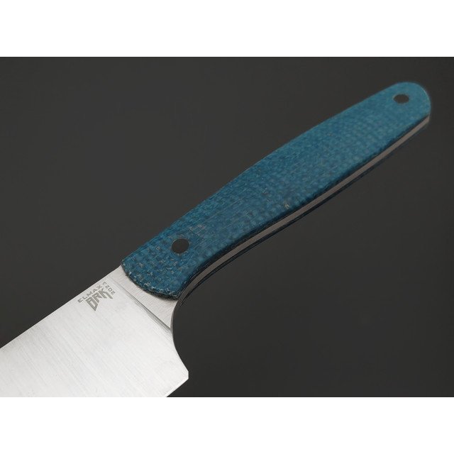 BRK нож Santoku 13.5 см сталь ELMAX satin, рукоять Micarta navy, пины карбон