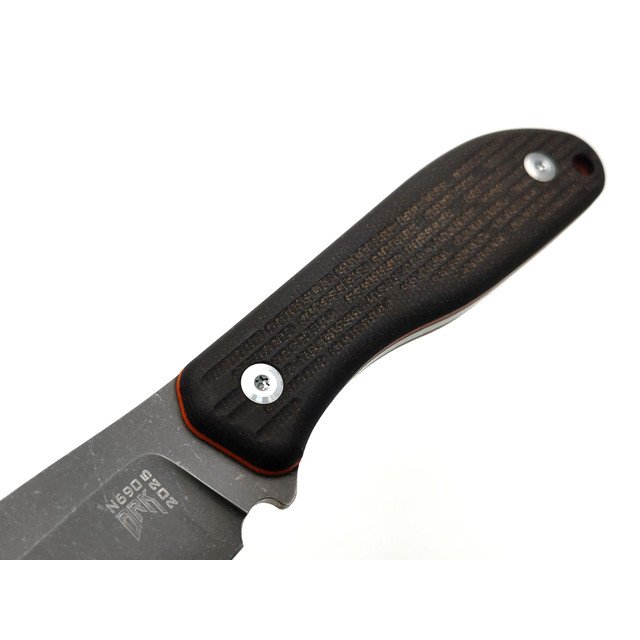 BRK нож Корюшка 2.0 First Run сталь N690 блэквош, рукоять Micarta brown, стальные винты
