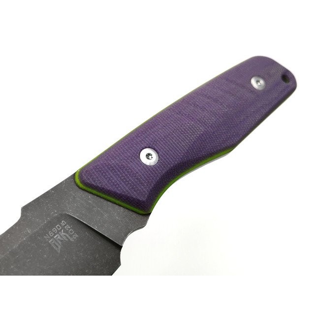 BRK нож Тимьян First Run сталь N690 блэквош, рукоять Micarta purple, стальные винты