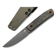 PhantomTools нож Nord сталь K110 блэквош, рукоять Micarta perch flax, ножны kydex oliva