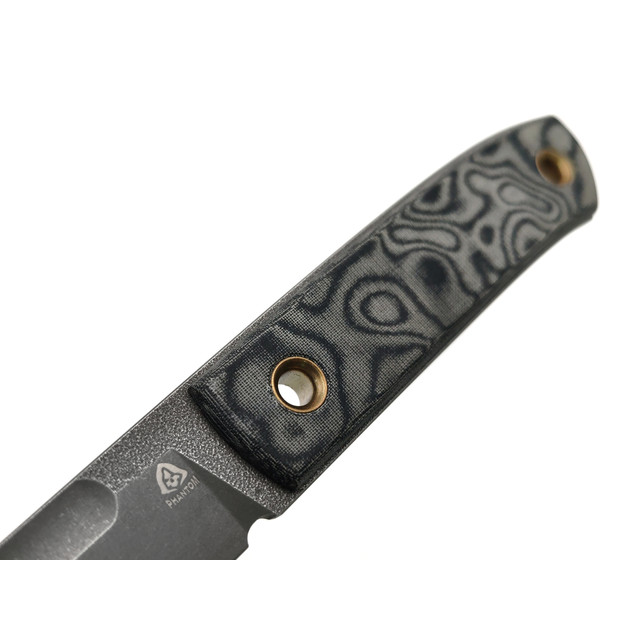 PhantomTools нож Nord сталь K110 блэквош, рукоять Micarta black linen, ножны kydex black smooth