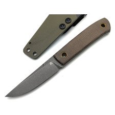 PhantomTools нож Nord сталь K110 блэквош, рукоять Micarta OD green canvas, ножны kydex oliva