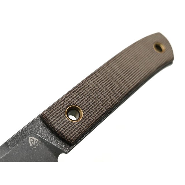 PhantomTools нож Nord сталь K110 блэквош, рукоять Micarta OD green canvas, ножны kydex oliva