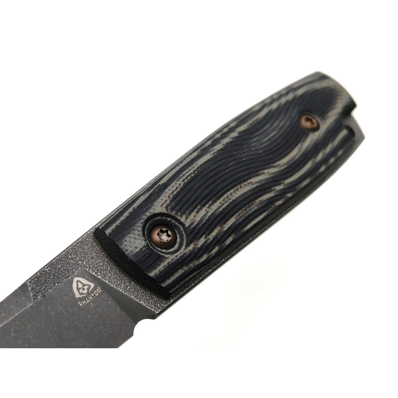 PhantomTools нож Puukko M сталь K110 блэквош, рукоять G10 black-khaki, ножны kydex tan