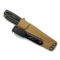 PhantomTools нож Puukko M сталь K110 блэквош, рукоять G10 black-khaki, ножны kydex tan
