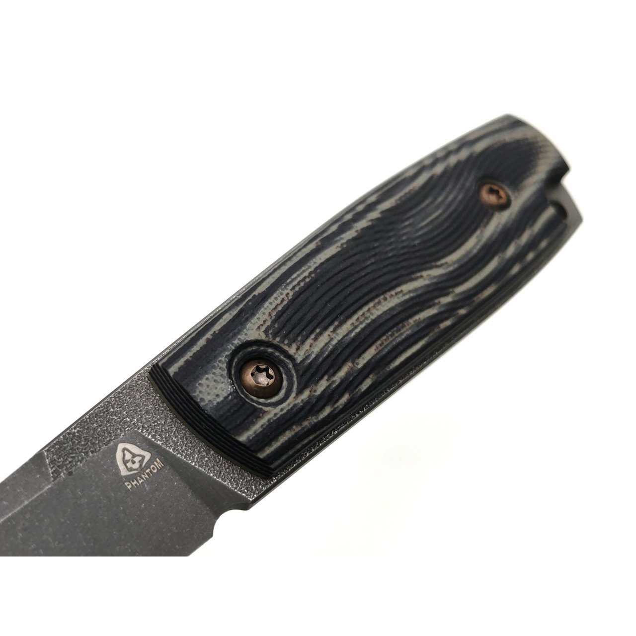 PhantomTools нож Puukko M сталь K110 блэквош, рукоять G10 black-khaki, ножны kydex tan