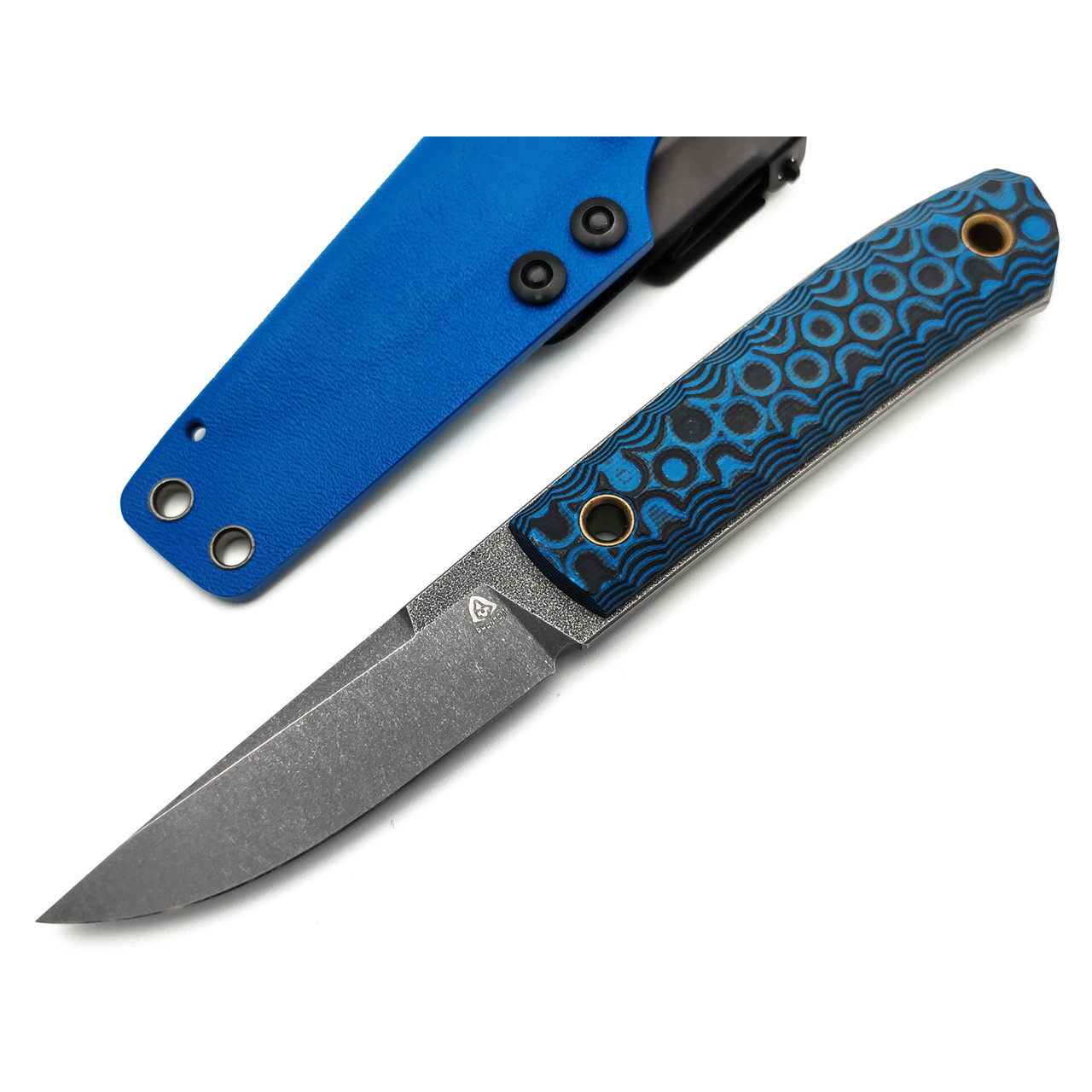 PhantomTools нож Nord сталь K110 блэквош, рукоять G10 black-blue, ножны kydex blue