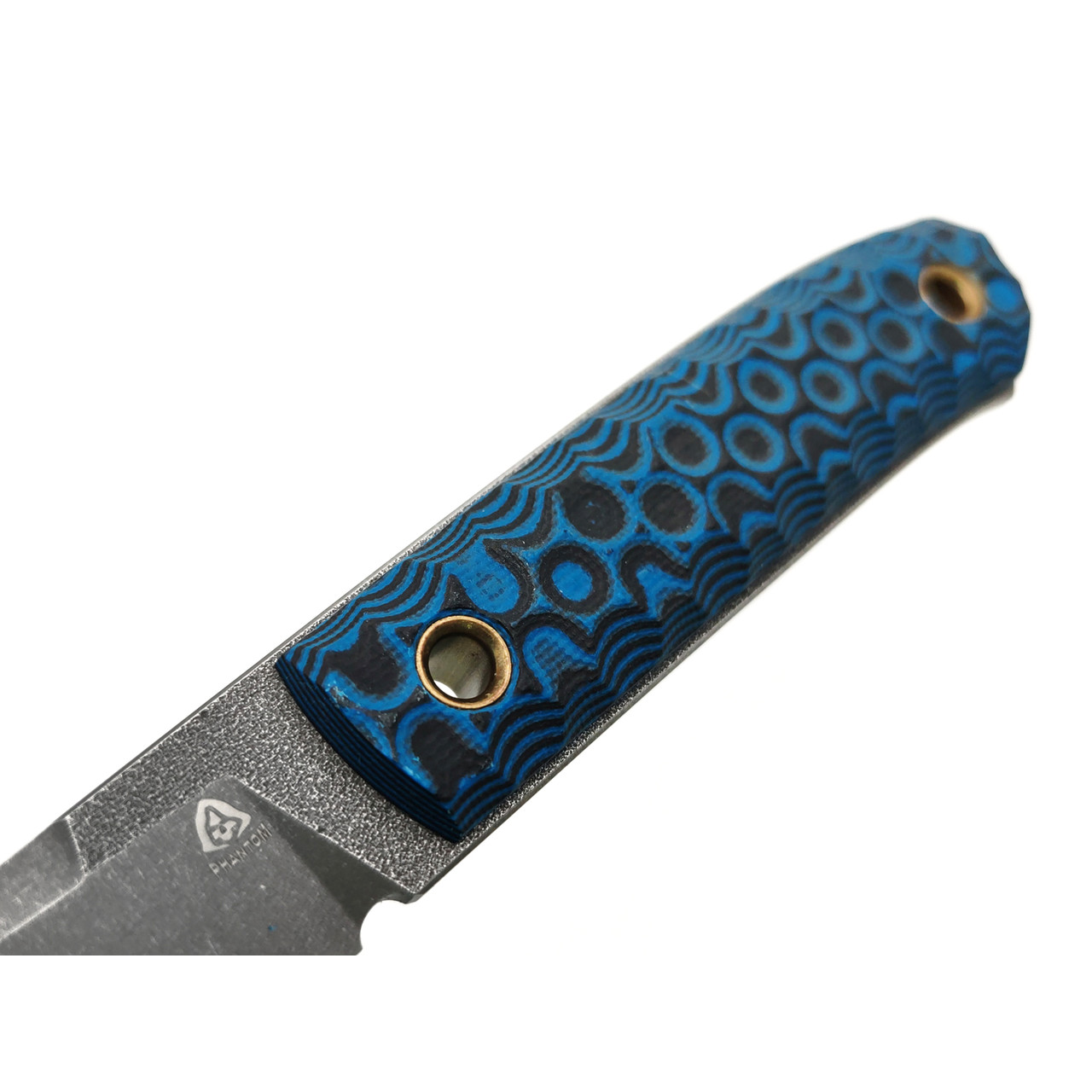 PhantomTools нож Nord сталь K110 блэквош, рукоять G10 black-blue, ножны kydex blue