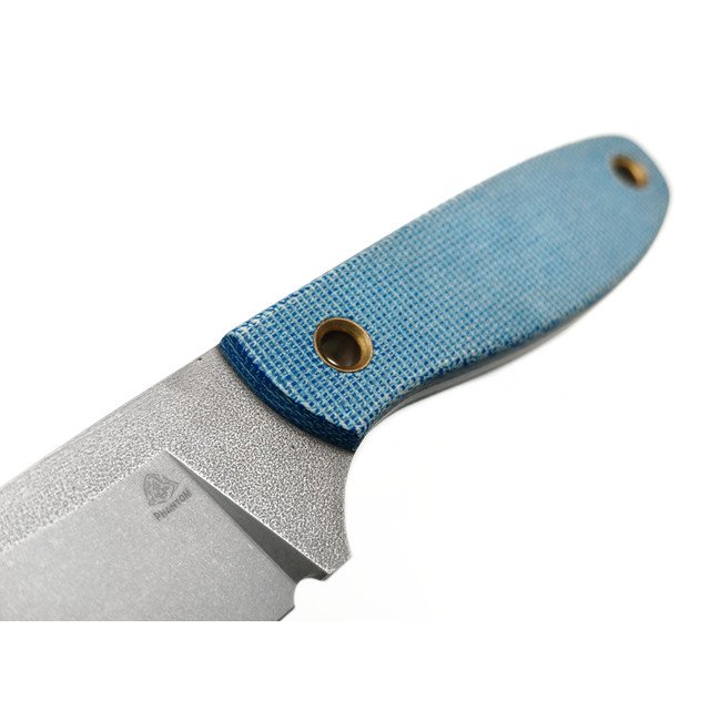 PhantomTools нож Mosquito сталь ELMAX стоунвош, рукоять Micarta blue canvas, ножны kydex blue