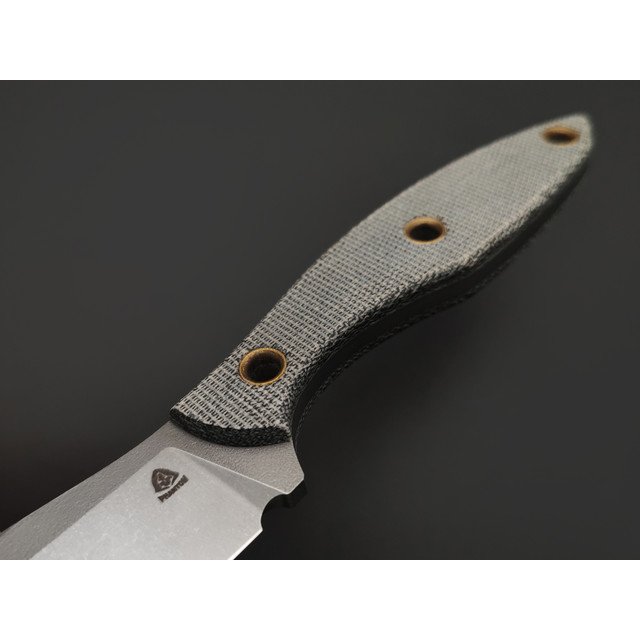 PhantomTools нож Canuck L сталь ELMAX стоунвош, рукоять Micarta black canvas, ножны kydex grey