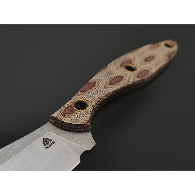PhantomTools нож Canuck L сталь ELMAX стоунвош, рукоять Micarta python canvas, ножны kydex tan