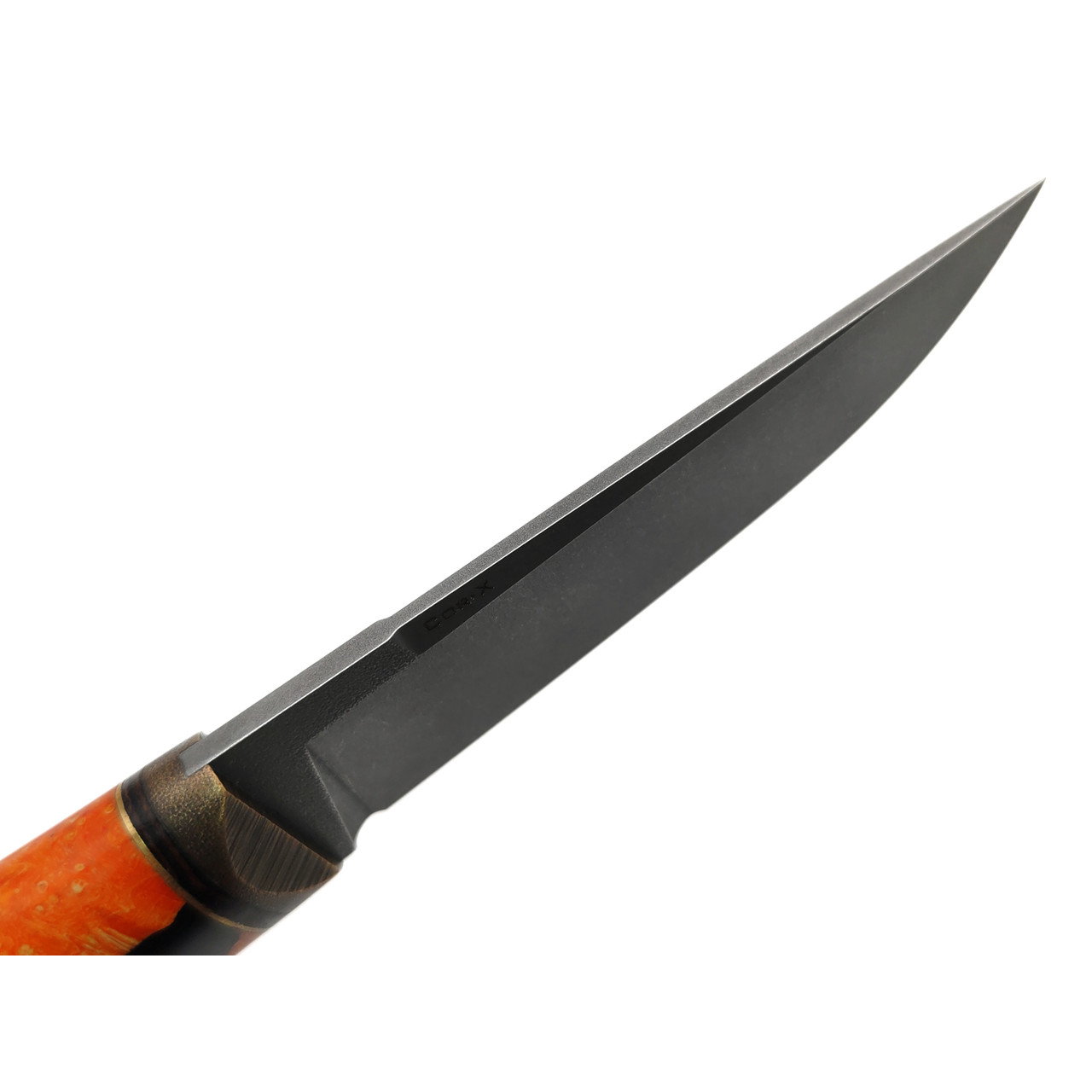 PhantomTools нож Puukko L сталь Cor-X стоунвош, рукоять Гибрид с карельской березой, ножны kydex black