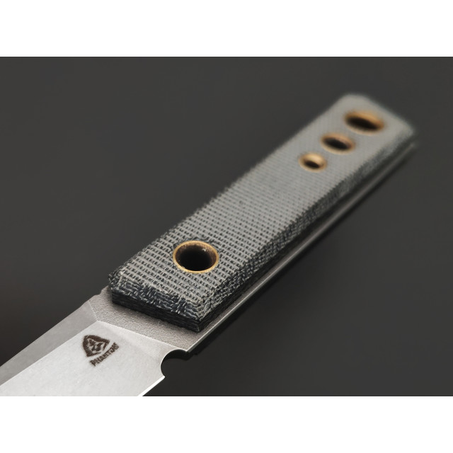PhantomTools нож Kwaiken mini сталь ELMAX стоунвош, рукоять Micarta black canvas, ножны kydex khaki