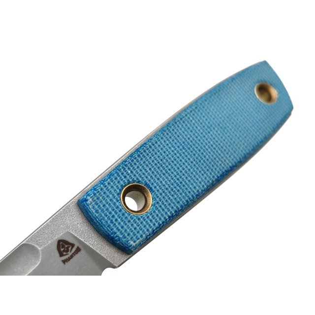 PhantomTools нож Puukko S сталь ELMAX стоунвош, рукоять Micarta blue canvas, ножны kydex blue