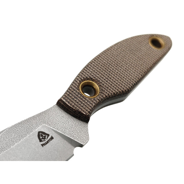 PhantomTools нож Canuck S сталь CROMAX стоунвош, рукоять Micarta OD green canvas, ножны kydex oliva
