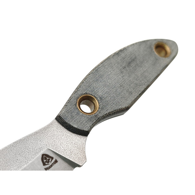 PhantomTools нож Canuck S сталь ELMAX стоунвош, рукоять Micarta od green-black linen, ножны kydex oliva