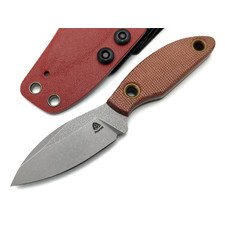PhantomTools нож Canuck S сталь CROMAX стоунвош, рукоять Micarta natural canvas, ножны kydex bordo