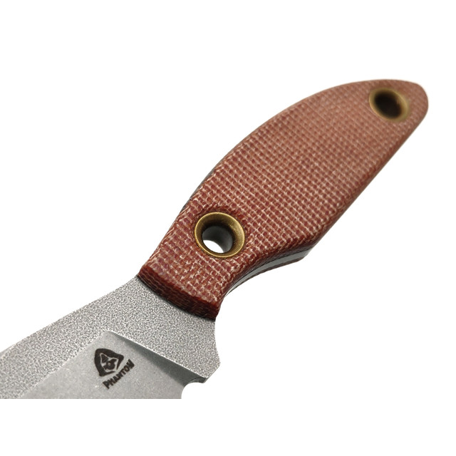 PhantomTools нож Canuck S сталь CROMAX стоунвош, рукоять Micarta natural canvas, ножны kydex bordo