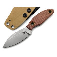 PhantomTools нож Canuck S сталь CROMAX стоунвош, рукоять Micarta natural canvas, ножны kydex tan
