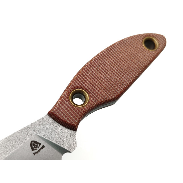 PhantomTools нож Canuck S сталь CROMAX стоунвош, рукоять Micarta natural canvas, ножны kydex tan
