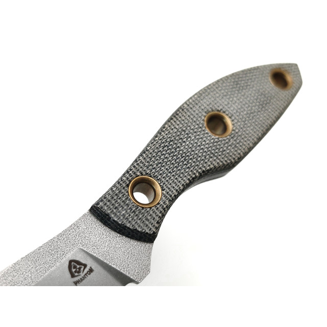 PhantomTools нож Canuck M сталь CROMAX стоунвош, рукоять Micarta black canvas, ножны kydex grey