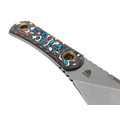 PhantomTools нож Unboxer сталь CROMAX стоунвош, рукоять Chaotic carbon fiber, ножны kydex blue