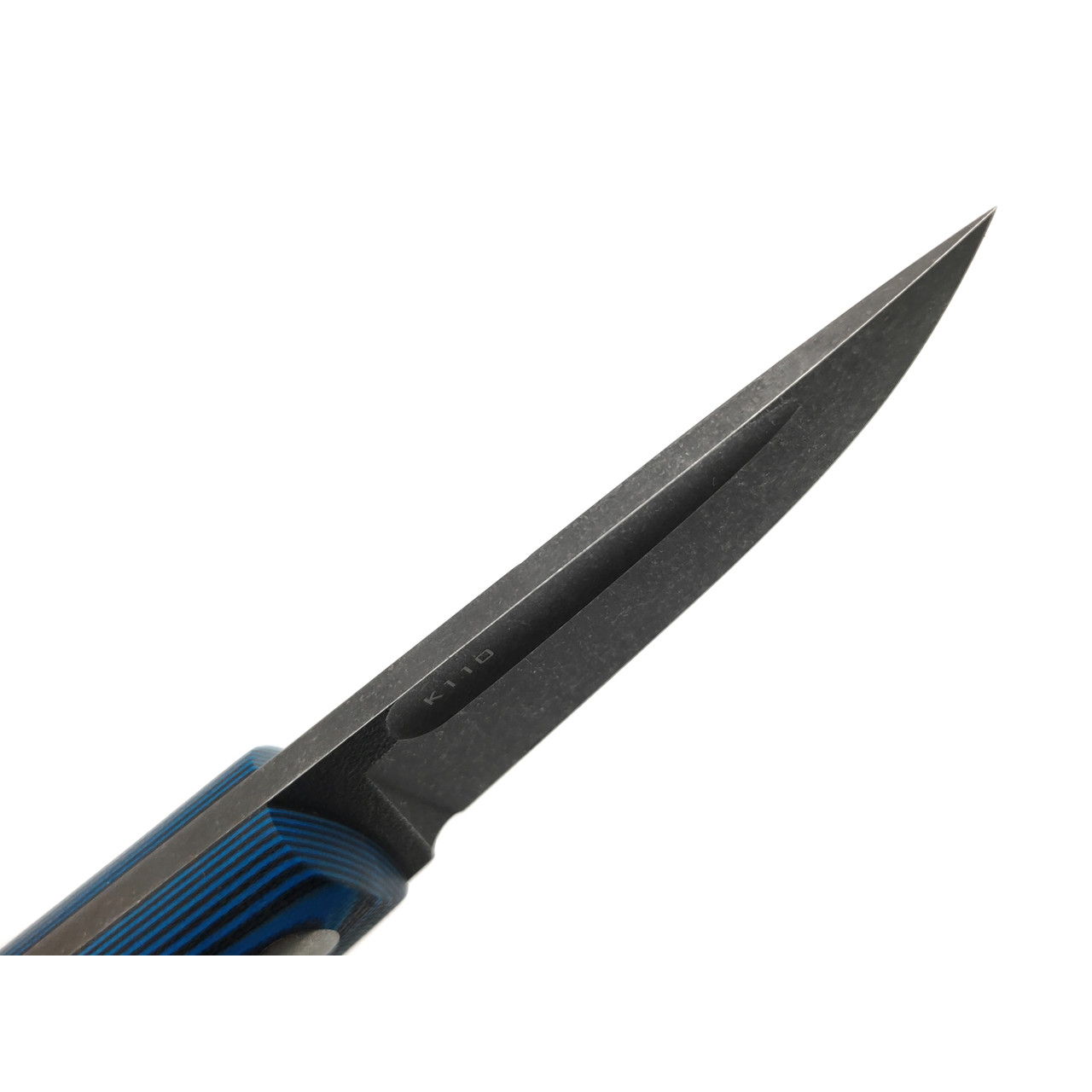PhantomTools нож Puukko M сталь K110 блэквош, рукоять G10 black-blue, ножны kydex blue