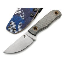 PhantomTools нож Rhino mini сталь Cor-X стоунвош, рукоять Micarta black canvas, ножны kydex pixel blue