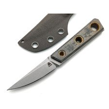 PhantomTools нож Kwaiken micro сталь CROMAX стоунвош, рукоять Micarta perch flax, ножны kydex brown