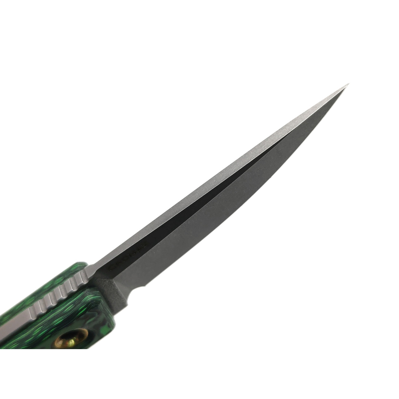 PhantomTools нож Kwaiken micro сталь CROMAX стоунвош, рукоять Chaotic carbon fiber, ножны kydex oliva