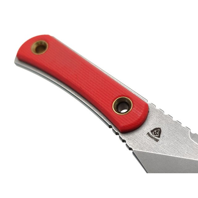 PhantomTools нож Unboxer mini сталь N690 стоунвош, рукоять G10 red, ножны kydex carbon red
