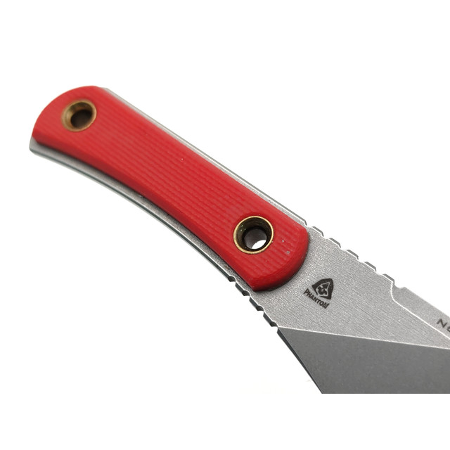 PhantomTools нож Unboxer mini сталь N690 стоунвош, рукоять G10 red, ножны kydex black