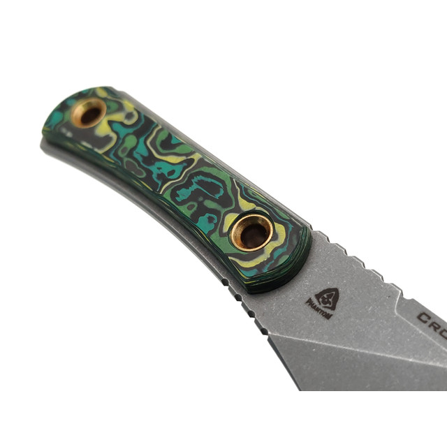 PhantomTools нож Unboxer mini сталь CROMAX стоунвош, рукоять Chaotic carbon fiber, ножны kydex black