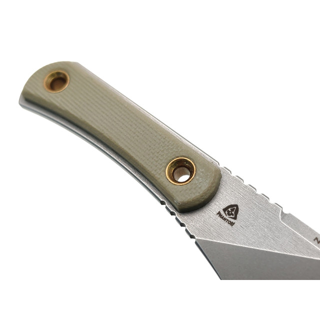 PhantomTools нож Unboxer mini сталь N690 стоунвош, рукоять G10 khaki, ножны kydex black