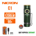 NICRON светодиодный тактический фонарик C1 Green Limited Edition "Эльбрус" 1200LM IPX8 NICRON светодиодный тактический фонарик C1 Green Limited Edition "Эльбрус" 1200LM IPX8