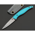 Кирилл Козлов нож Минога-3 сталь Aus-10Co худ. травление, рукоять G10 tiffany & pink, carbon fiber black Кирилл Козлов нож Минога-3 сталь Aus-10Co худ. травление, рукоять G10 tiffany & pink, carbon fiber black