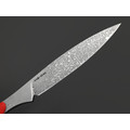 Кирилл Козлов нож Осока сталь Aus-10Co худ. травление, рукоять G10 red, carbon fiber black