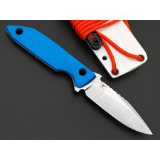 Нож с Котом Зенит сталь VG-10 satin, рукоять G10 blue, kydex white