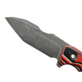 Нож с Котом Скрелинг сталь VG-10 блэквош, рукоять G10 red, black & white, kydex black Нож с Котом Скрелинг сталь VG-10 блэквош, рукоять G10 red, black & white, kydex black