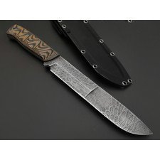Богдан Гоготов нож NBG-96 сталь 95Х18 худ. травление, рукоять G10 olive & coyote