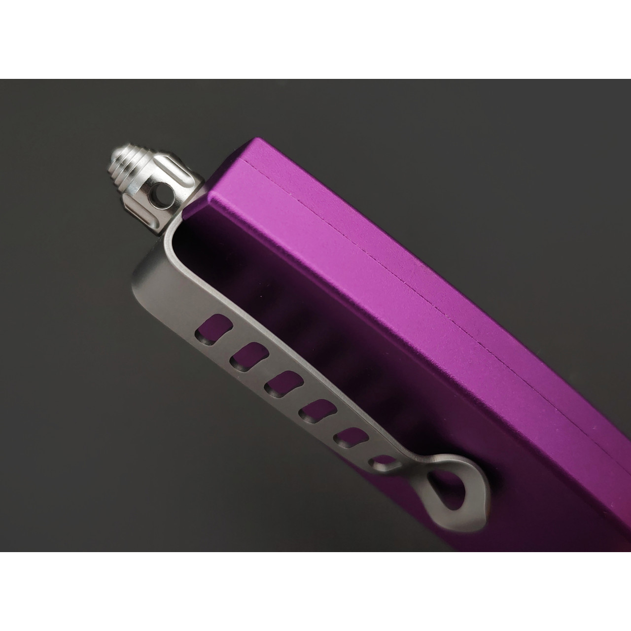 Steelclaw фронтальный нож Криптон-03 сталь D2 стоунвош, рукоять Aluminium purple